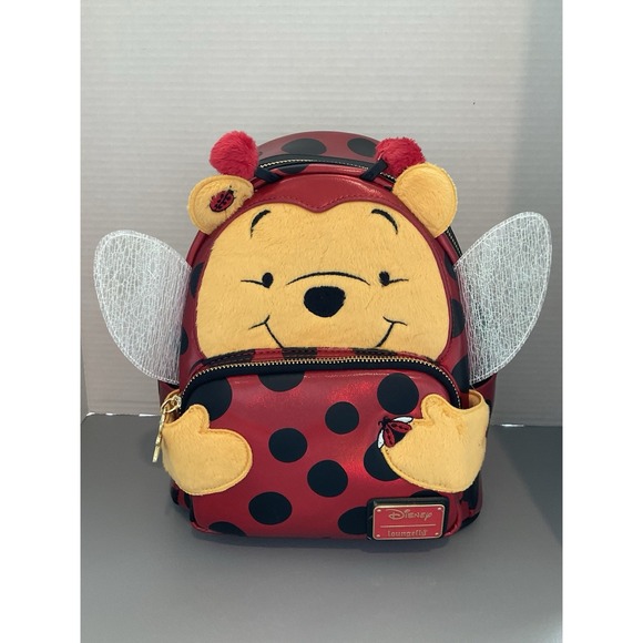 NWT Disney Loungefly Winnie The Pooh Lady Bug Costume Backpack Figural Halloween - Picture 2 of 6